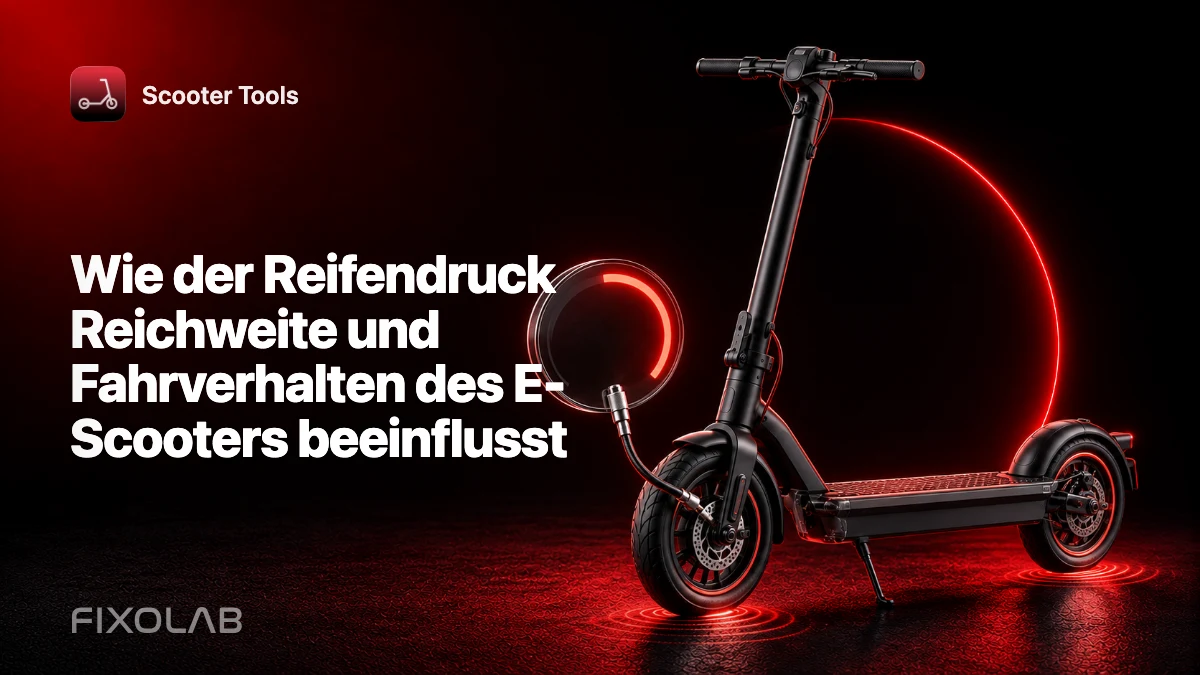 Wie der Reifendruck Reichweite und Fahrverhalten des E-Scooters beeinflusst