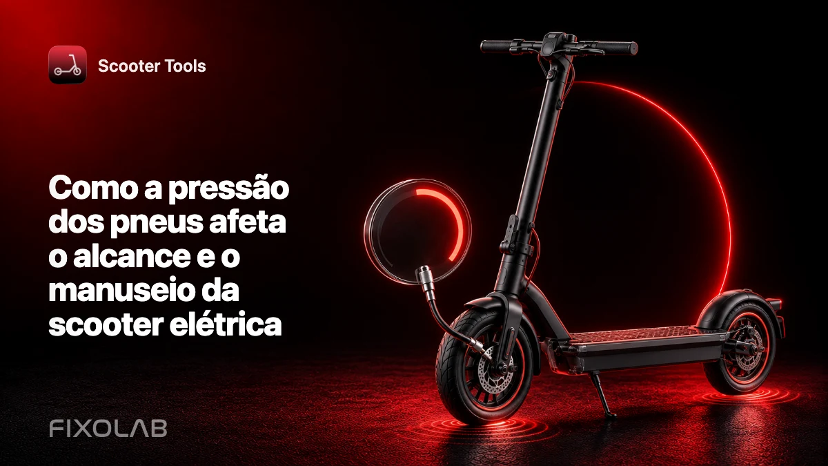Como a pressão dos pneus afeta o alcance e o manuseio da scooter elétrica