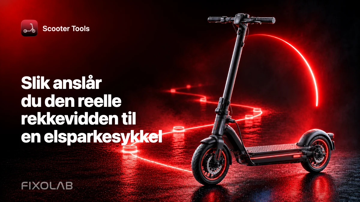Slik anslår du den reelle rekkevidden til en elsparkesykkel