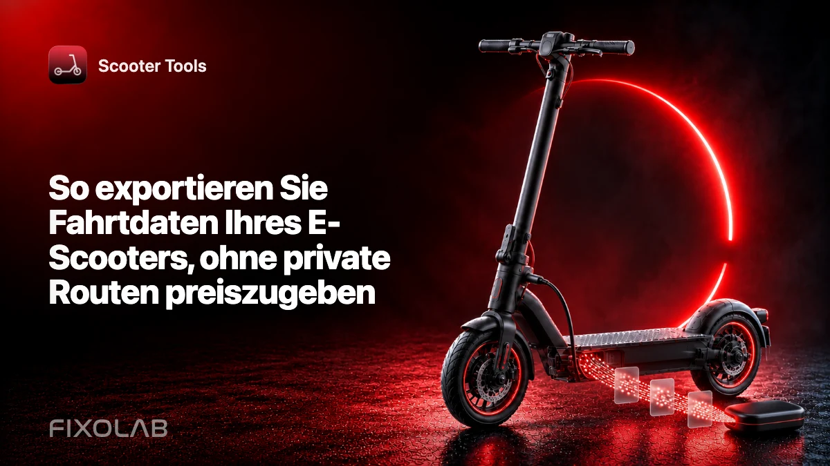 So exportieren Sie Fahrtdaten Ihres E-Scooters, ohne private Routen preiszugeben So exportieren Sie Fahrtdaten Ihres E-Scooters, ohne private Routen preiszugeben
