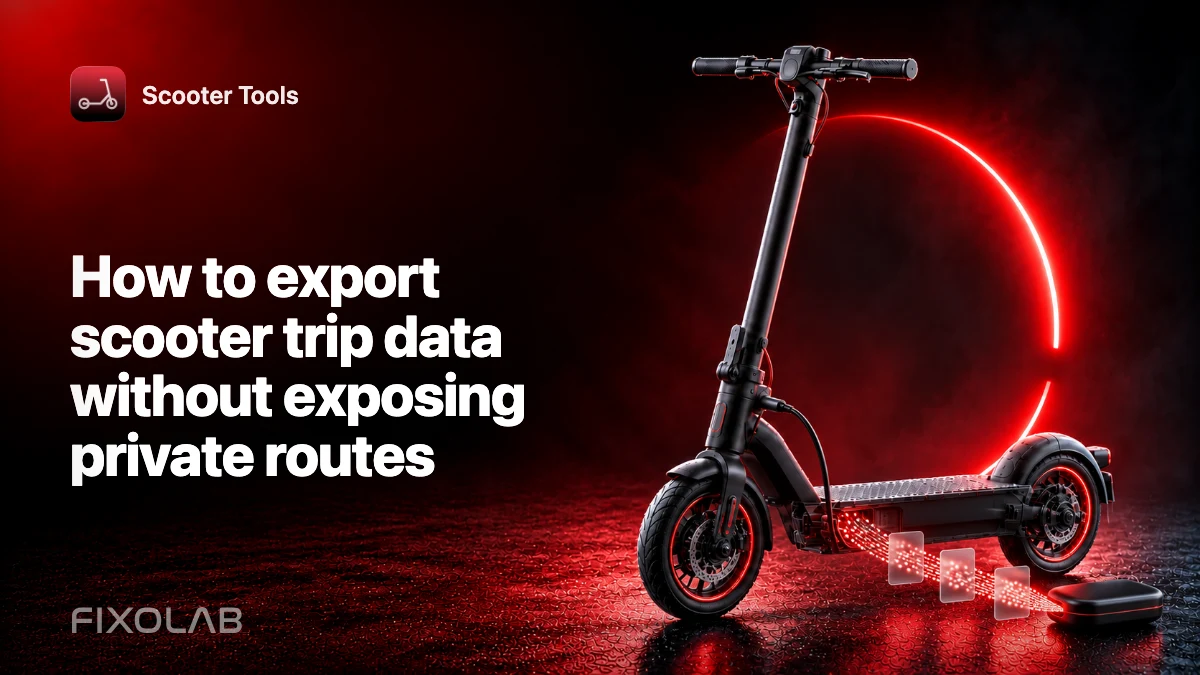 How to export scooter trip data without exposing private routes