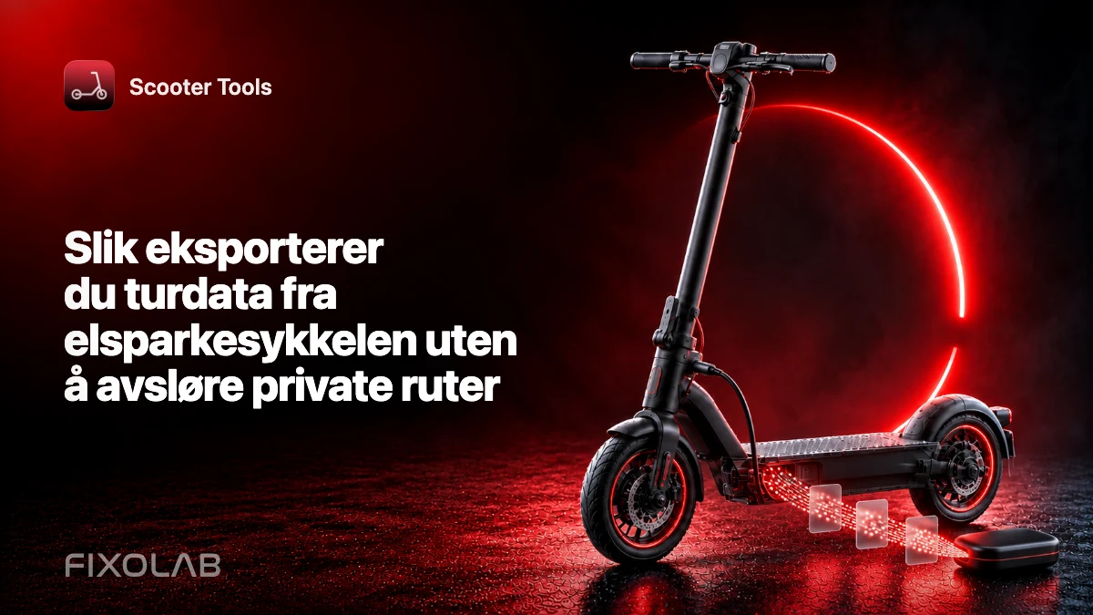 Slik eksporterer du turdata fra elsparkesykkelen uten å avsløre private ruter