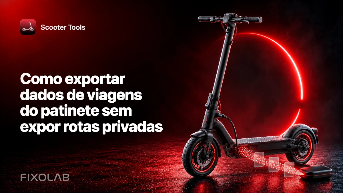 Como exportar dados de viagens do patinete sem expor rotas privadas