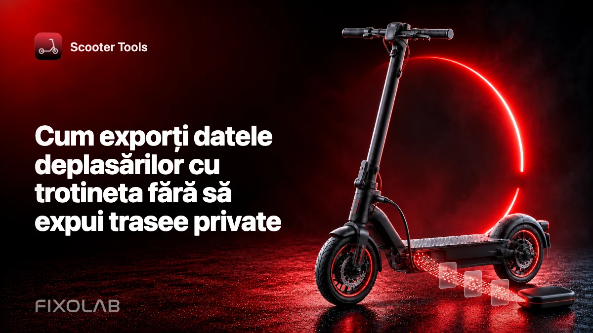 Cum exporți datele deplasărilor cu trotineta fără să expui trasee private