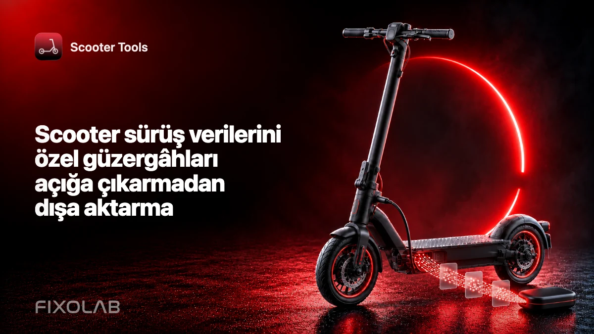 Scooter sürüş verilerini özel güzergâhları açığa çıkarmadan dışa aktarma