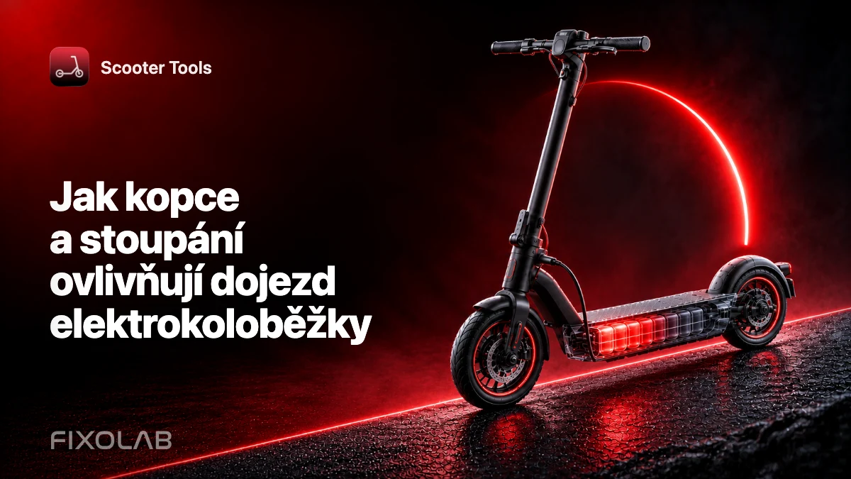 Jak kopce a stoupání ovlivňují dojezd elektrokoloběžky
