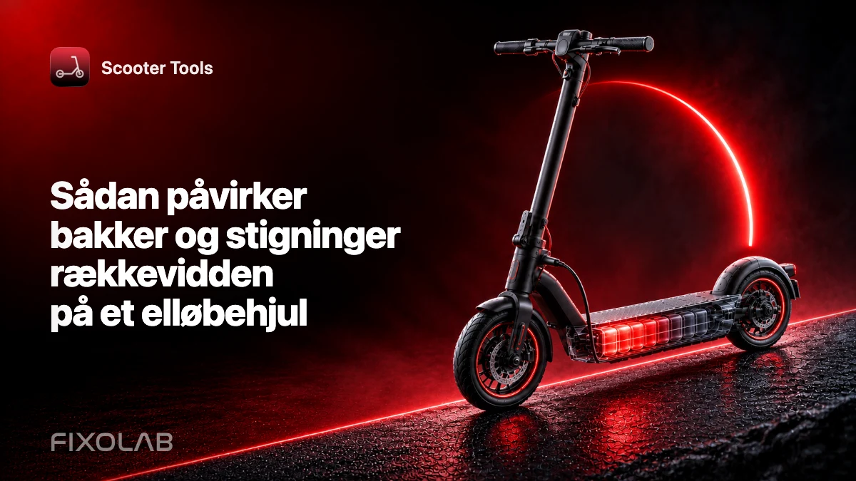 Sådan påvirker bakker og stigninger rækkevidden på et elløbehjul