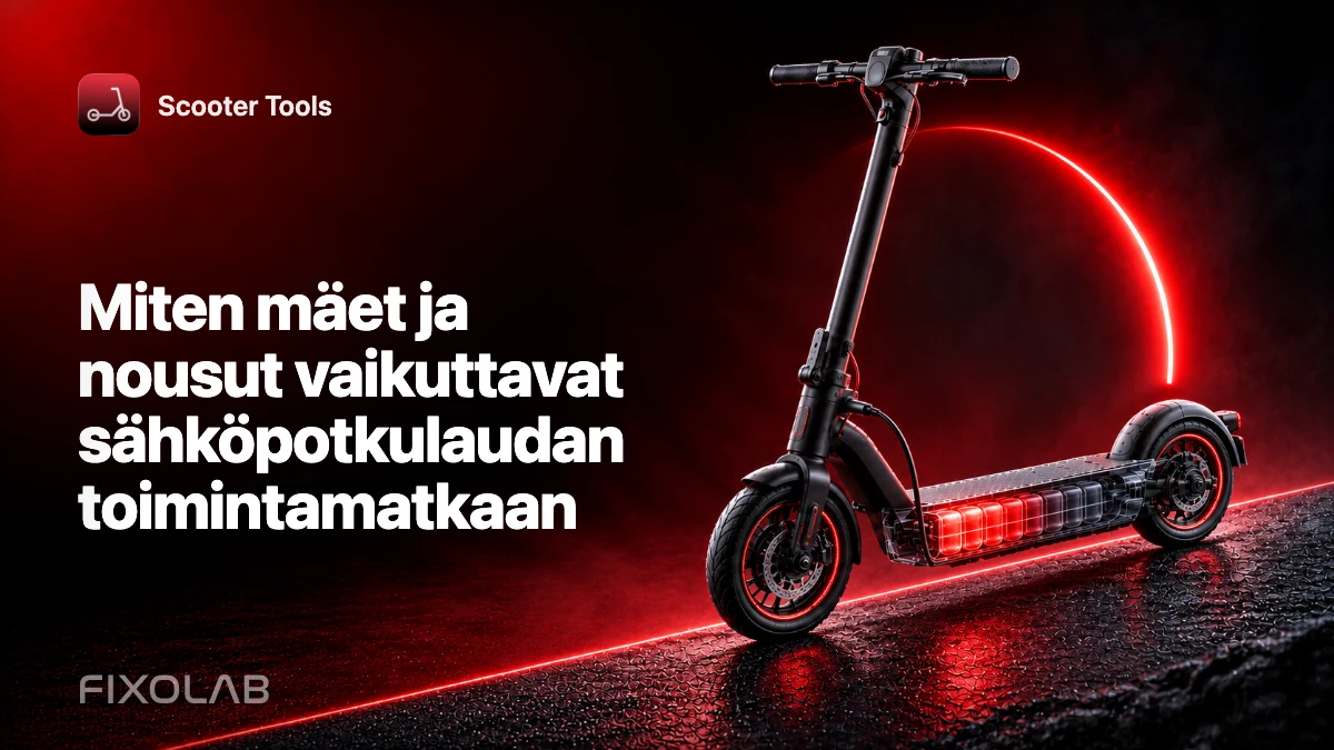Miten mäet ja nousut vaikuttavat sähköpotkulaudan toimintamatkaan Miten mäet ja nousut vaikuttavat sähköpotkulaudan toimintamatkaan