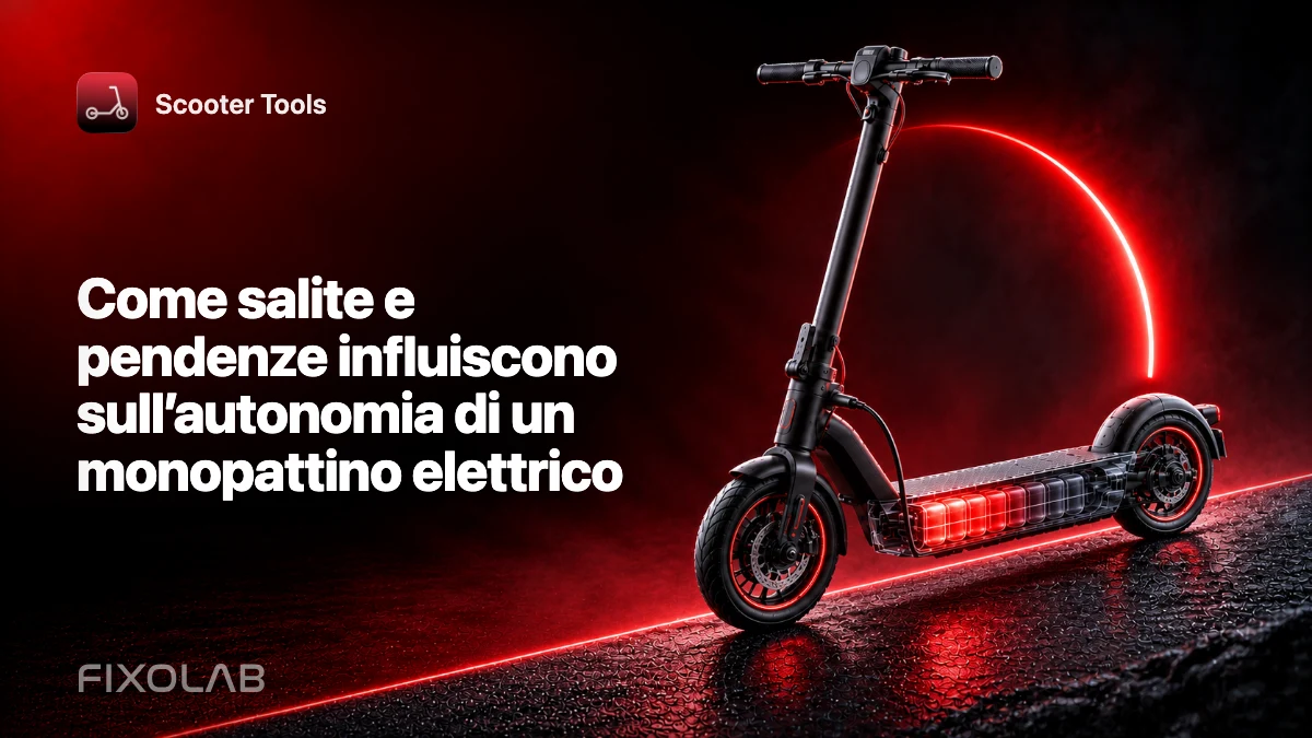 Come salite e pendenze influiscono sull’autonomia di un monopattino elettrico