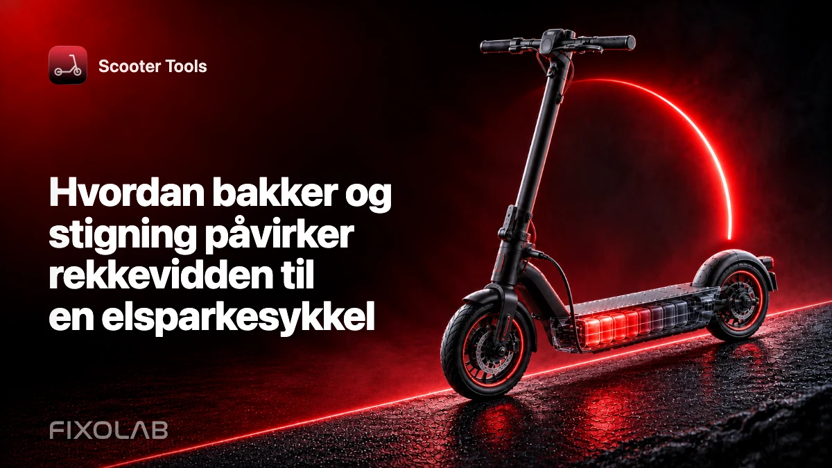 Hvordan bakker og stigning påvirker rekkevidden til en elsparkesykkel Hvordan bakker og stigning påvirker rekkevidden til en elsparkesykkel