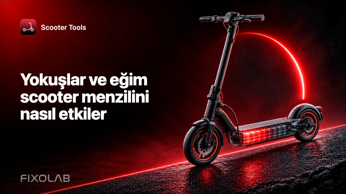 Yokuşlar ve eğim scooter menzilini nasıl etkiler Yokuşlar ve eğim scooter menzilini nasıl etkiler