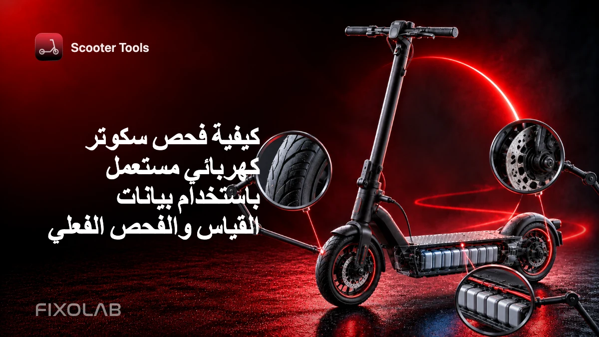 كيفية فحص سكوتر كهربائي مستعمل باستخدام بيانات القياس والفحص الفعلي كيفية فحص سكوتر كهربائي مستعمل باستخدام بيانات القياس والفحص الفعلي