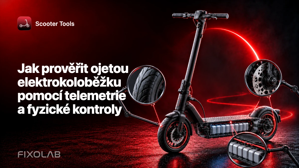 Jak prověřit ojetou elektrokoloběžku pomocí telemetrie a fyzické kontroly