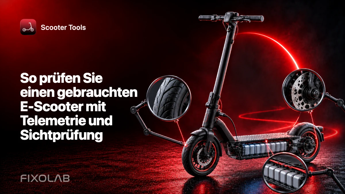 So prüfen Sie einen gebrauchten E-Scooter mit Telemetrie und Sichtprüfung So prüfen Sie einen gebrauchten E-Scooter mit Telemetrie und Sichtprüfung