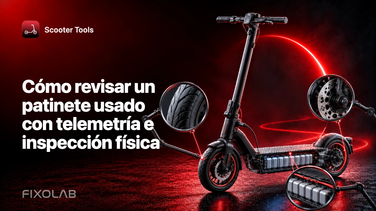 Cómo revisar un patinete usado con telemetría e inspección física