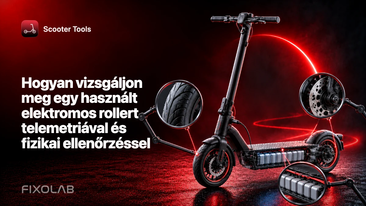 Hogyan vizsgáljon meg egy használt elektromos rollert telemetriával és fizikai ellenőrzéssel