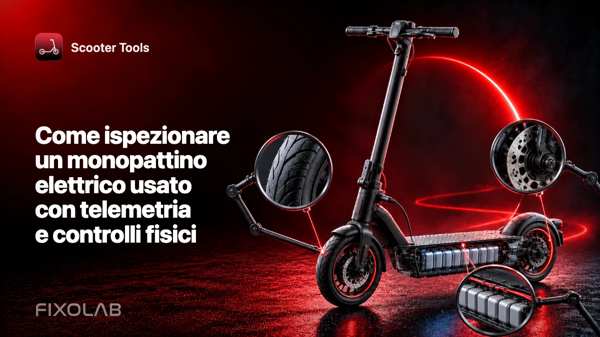 Come ispezionare un monopattino elettrico usato con telemetria e controlli fisici Come ispezionare un monopattino elettrico usato con telemetria e controlli fisici
