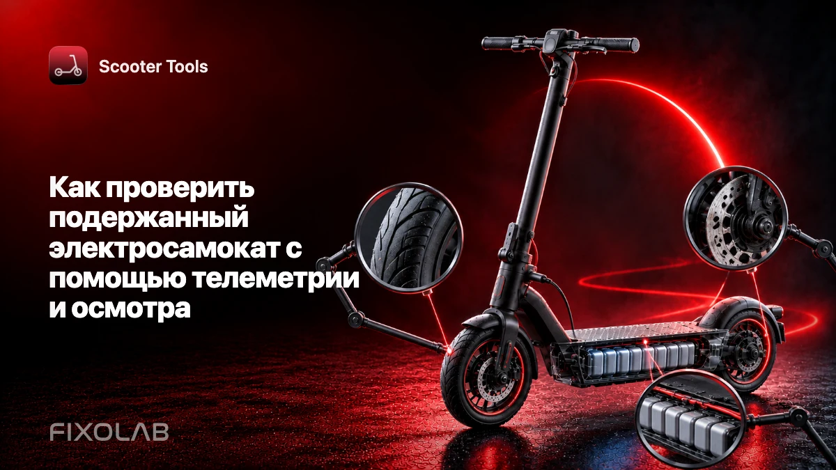 Как проверить подержанный электросамокат с помощью телеметрии и осмотра Как проверить подержанный электросамокат с помощью телеметрии и осмотра