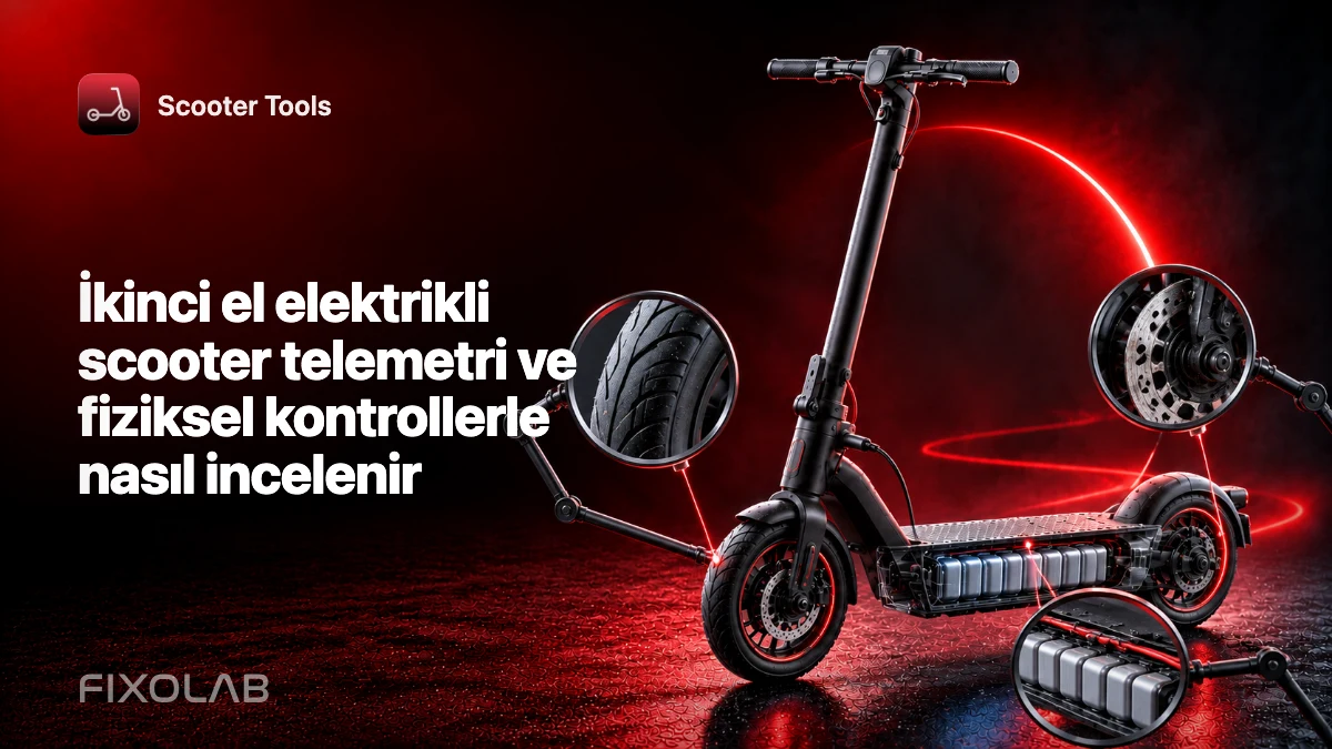 İkinci el elektrikli scooter telemetri ve fiziksel kontrollerle nasıl incelenir İkinci el elektrikli scooter telemetri ve fiziksel kontrollerle nasıl incelenir
