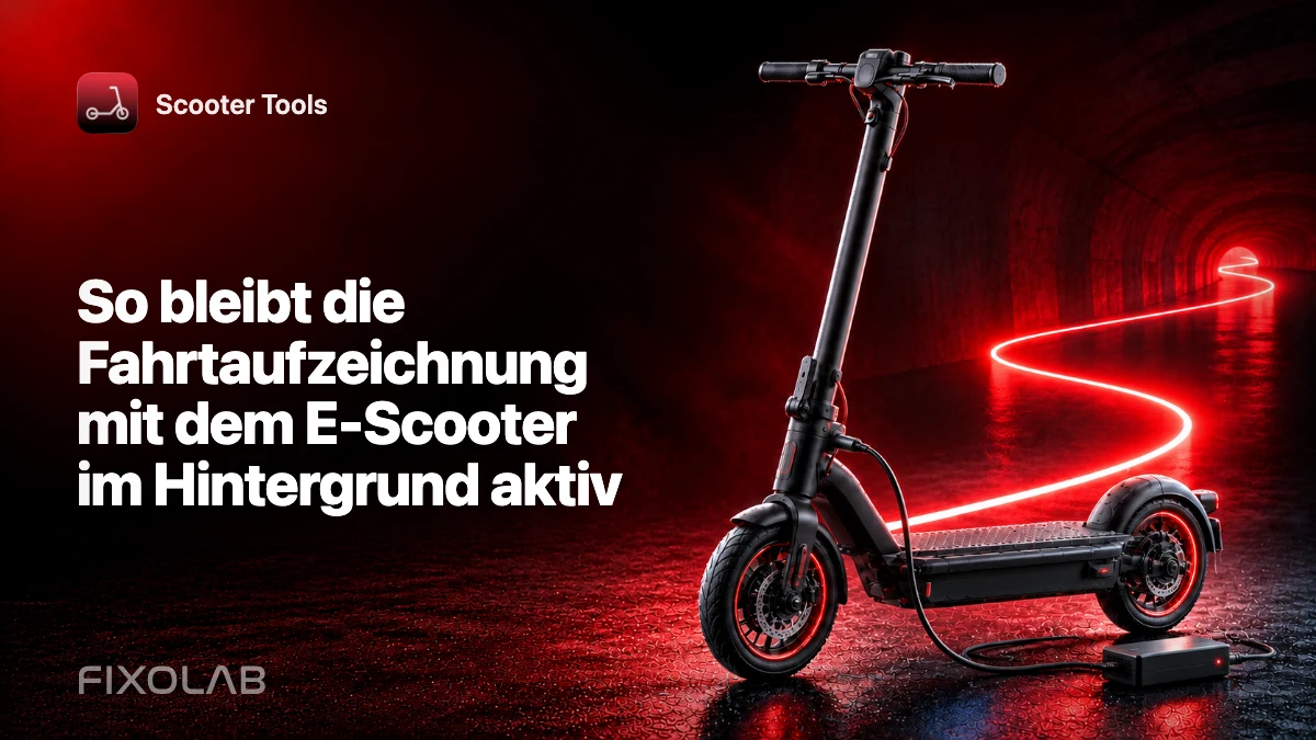 So bleibt die Fahrtaufzeichnung mit dem E-Scooter im Hintergrund aktiv So bleibt die Fahrtaufzeichnung mit dem E-Scooter im Hintergrund aktiv