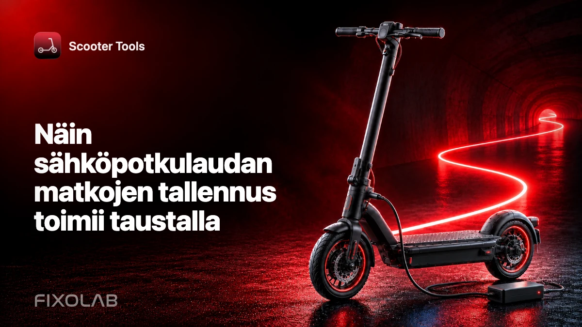 Näin sähköpotkulaudan matkojen tallennus toimii taustalla Näin sähköpotkulaudan matkojen tallennus toimii taustalla
