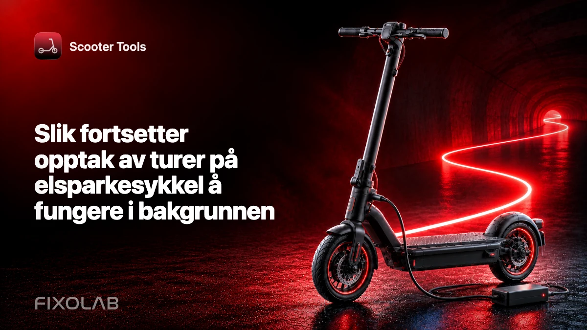 Slik fortsetter opptak av turer på elsparkesykkel å fungere i bakgrunnen