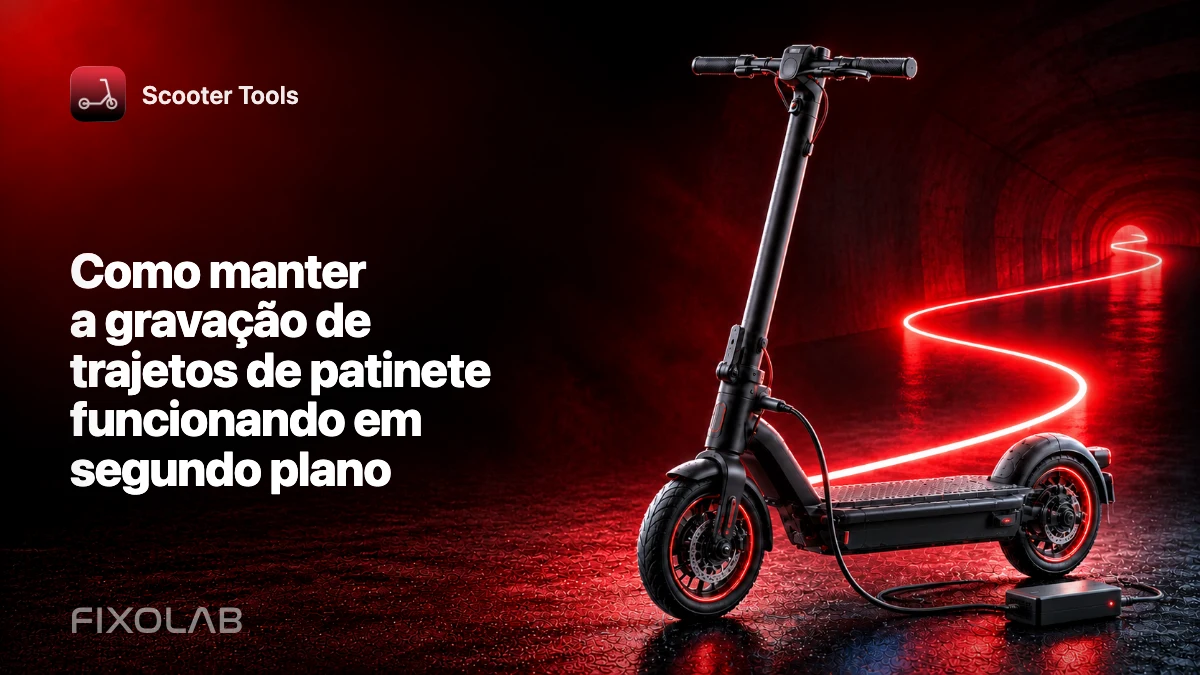 Como manter a gravação de trajetos de patinete funcionando em segundo plano