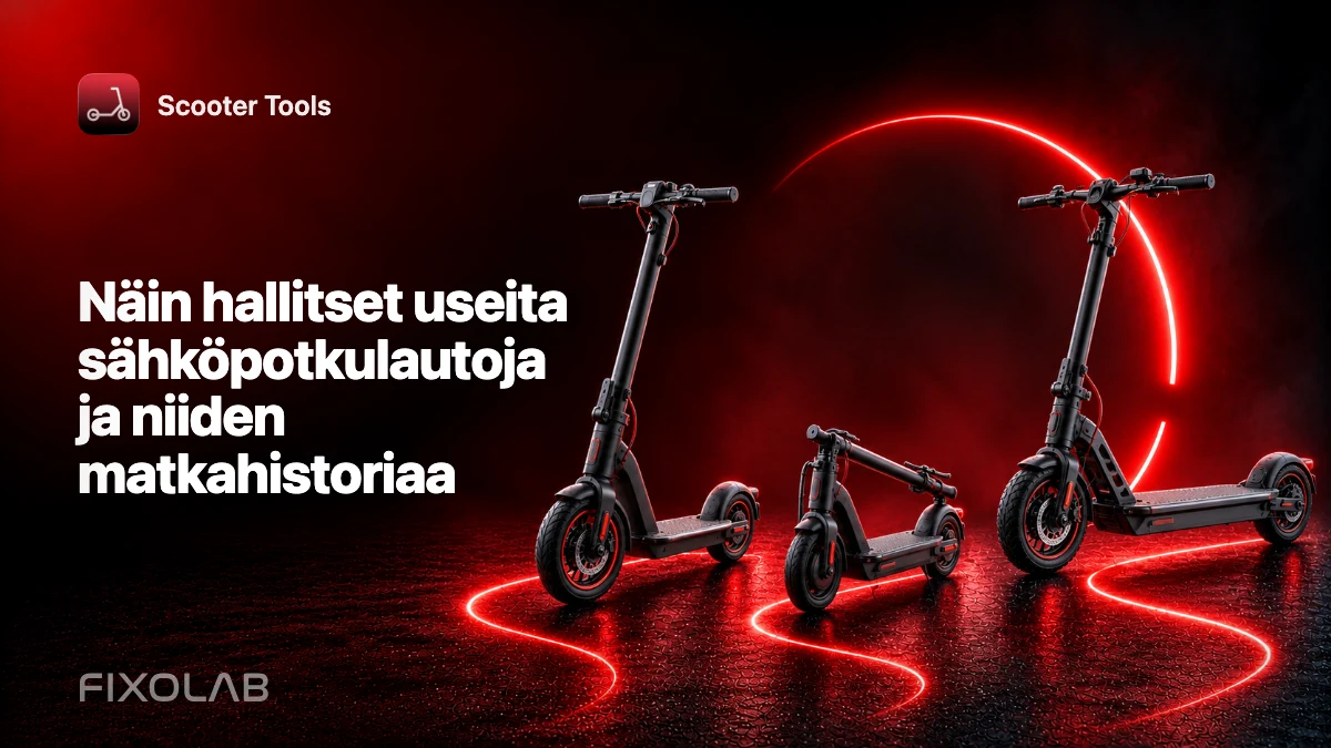 Näin hallitset useita sähköpotkulautoja ja niiden matkahistoriaa