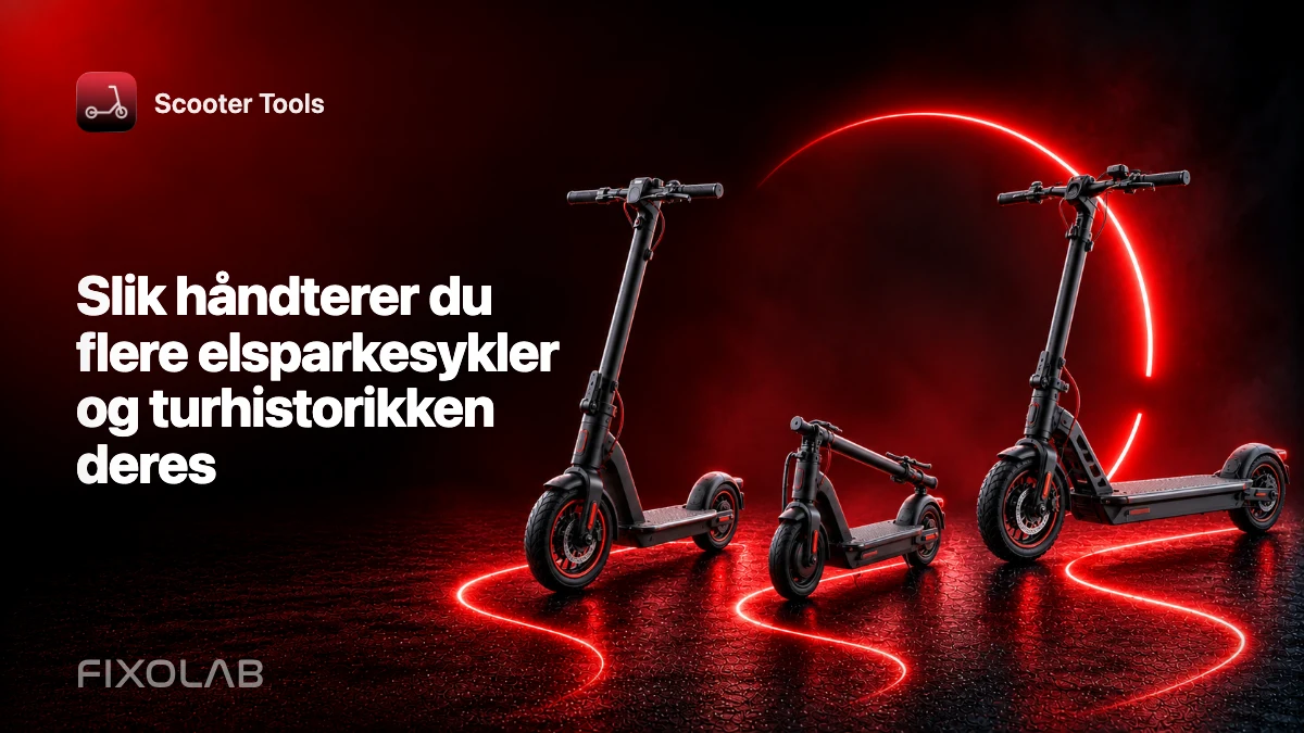 Slik håndterer du flere elsparkesykler og turhistorikken deres