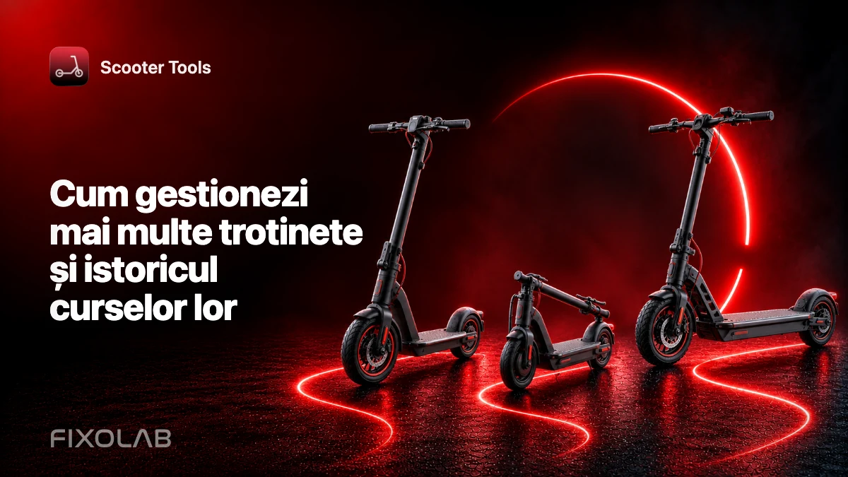 Cum gestionezi mai multe trotinete și istoricul curselor lor