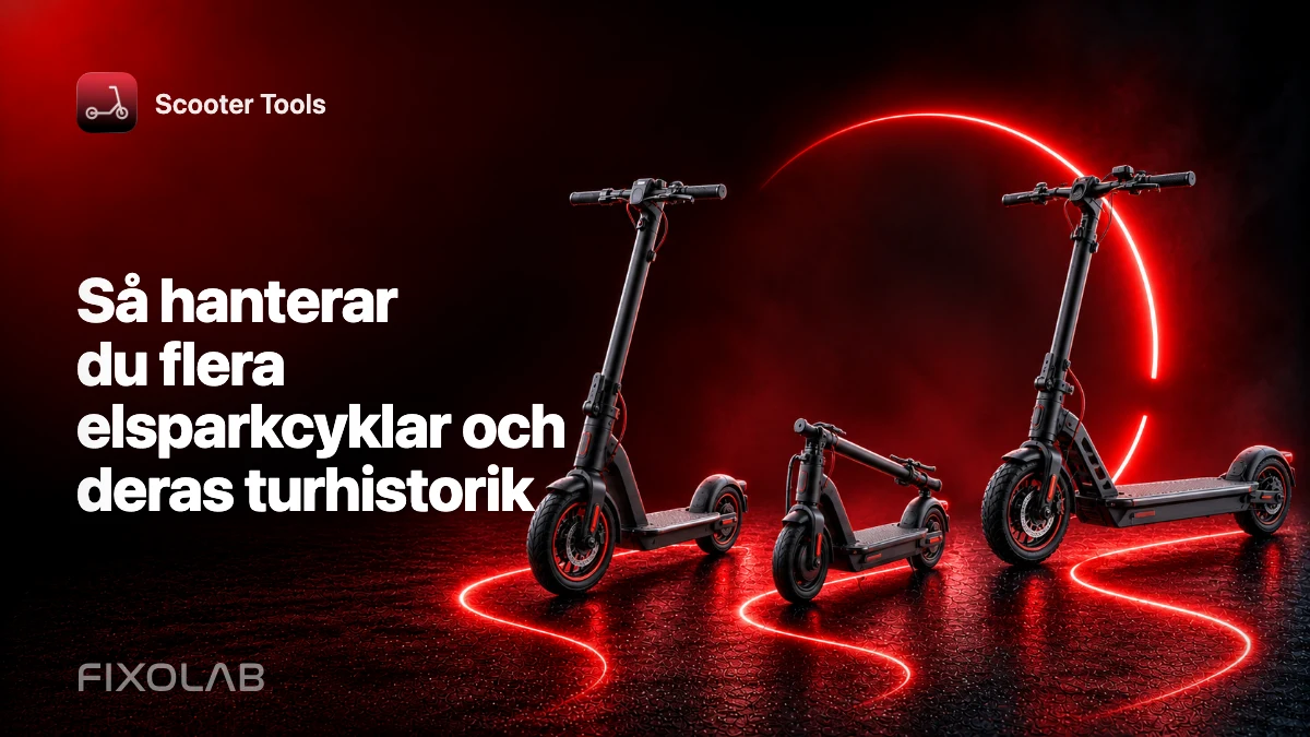 Så hanterar du flera elsparkcyklar och deras turhistorik Så hanterar du flera elsparkcyklar och deras turhistorik