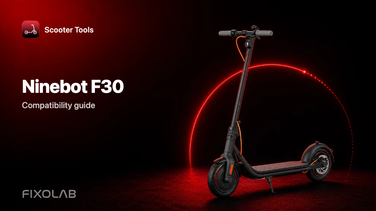 Ninebot F30: Compatibility With Scooter Tools