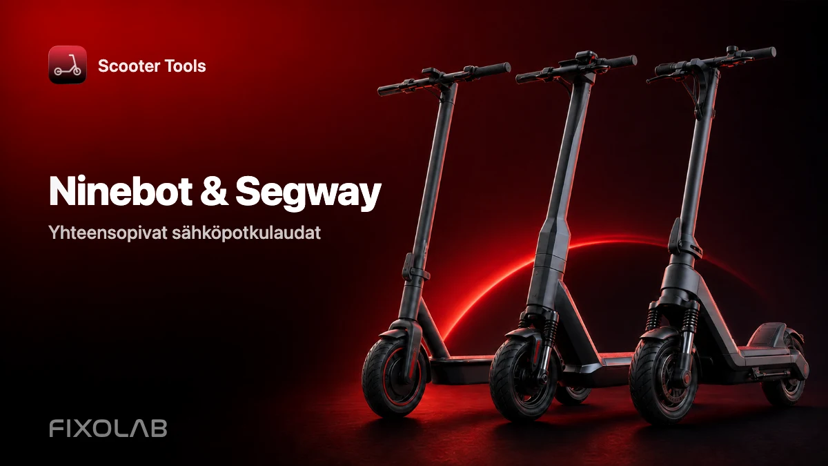 Ninebot Segway -sähköpotkulaudat, jotka ovat yhteensopivia Scooter Toolsin kanssa