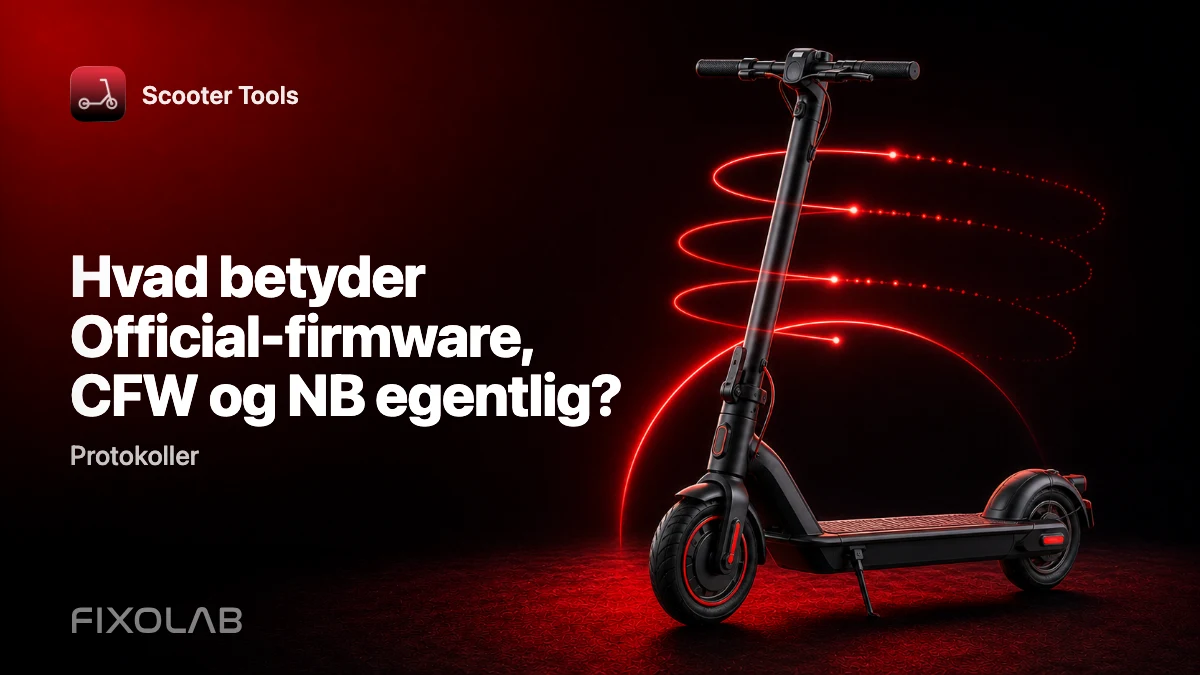 Official-firmware vs. CFW vs. NB: Hvad hver tilstand betyder for Scooter Tools