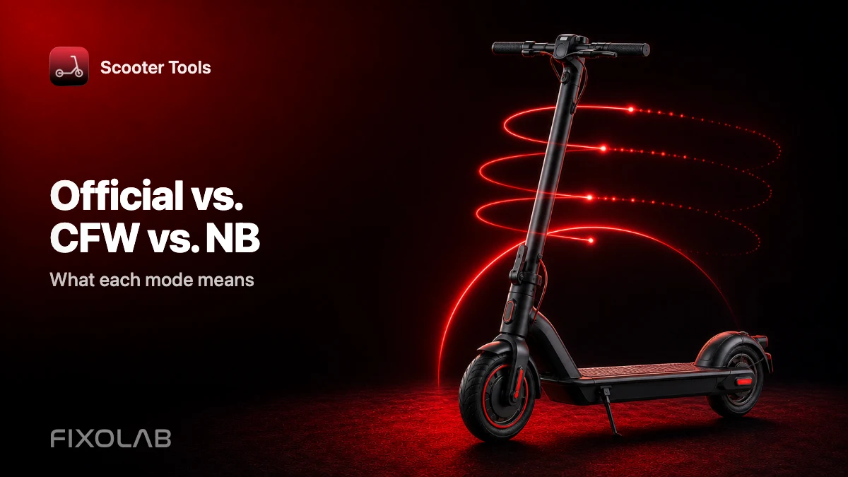 Official Firmware vs. CFW vs. NB What Each Mode Means for Scooter Tools