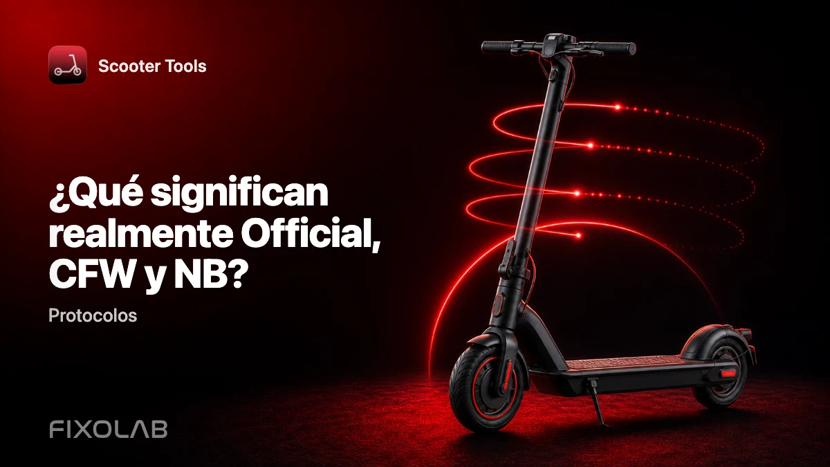 Official frente a CFW frente a NB: qué significa cada modo para Scooter Tools