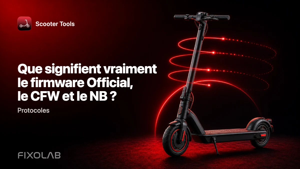 Firmware Official contre CFW contre NB : ce que signifie chaque mode pour Scooter Tools
