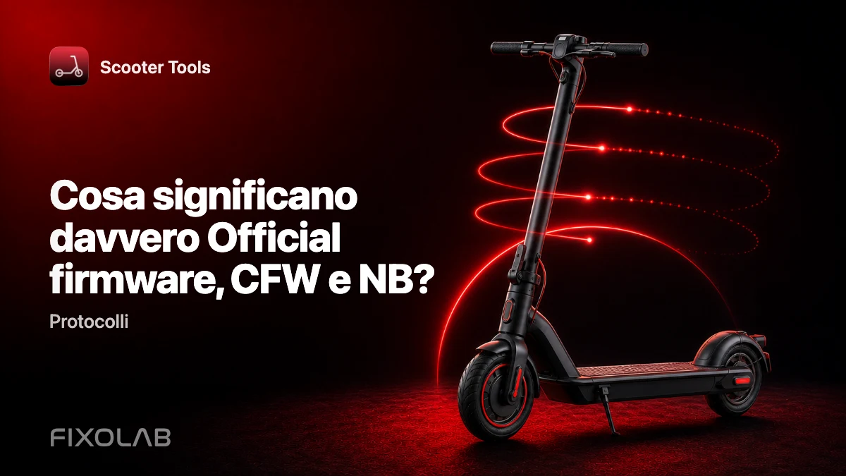Firmware Official vs. CFW vs. NB: cosa significa ogni modalità per Scooter Tools Firmware Official vs. CFW vs. NB: cosa significa ogni modalità per Scooter Tools