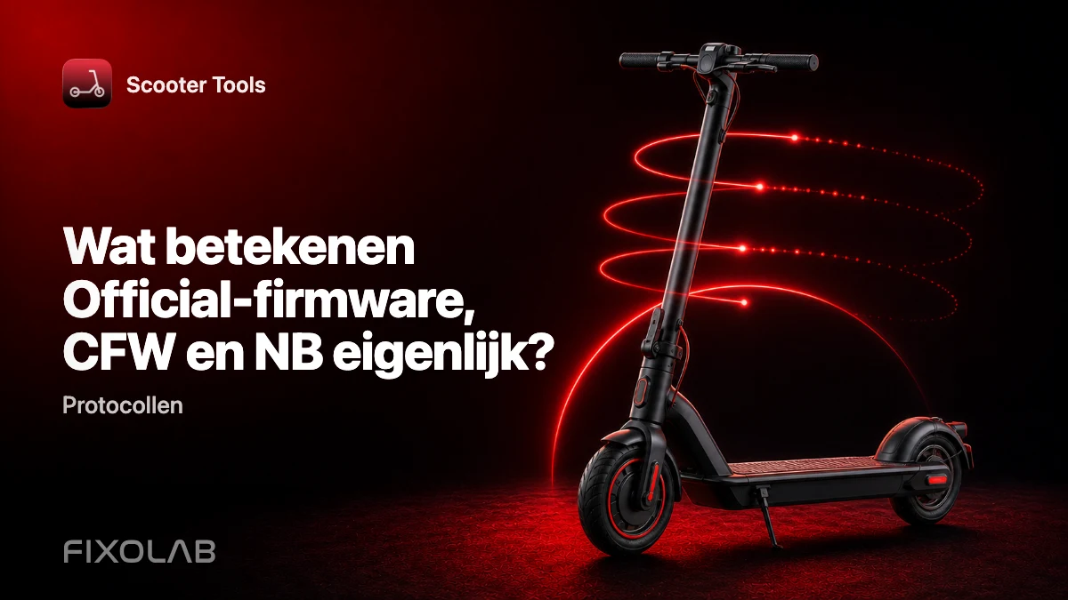 Official-firmware vs. CFW vs. NB: wat elke modus betekent voor Scooter Tools