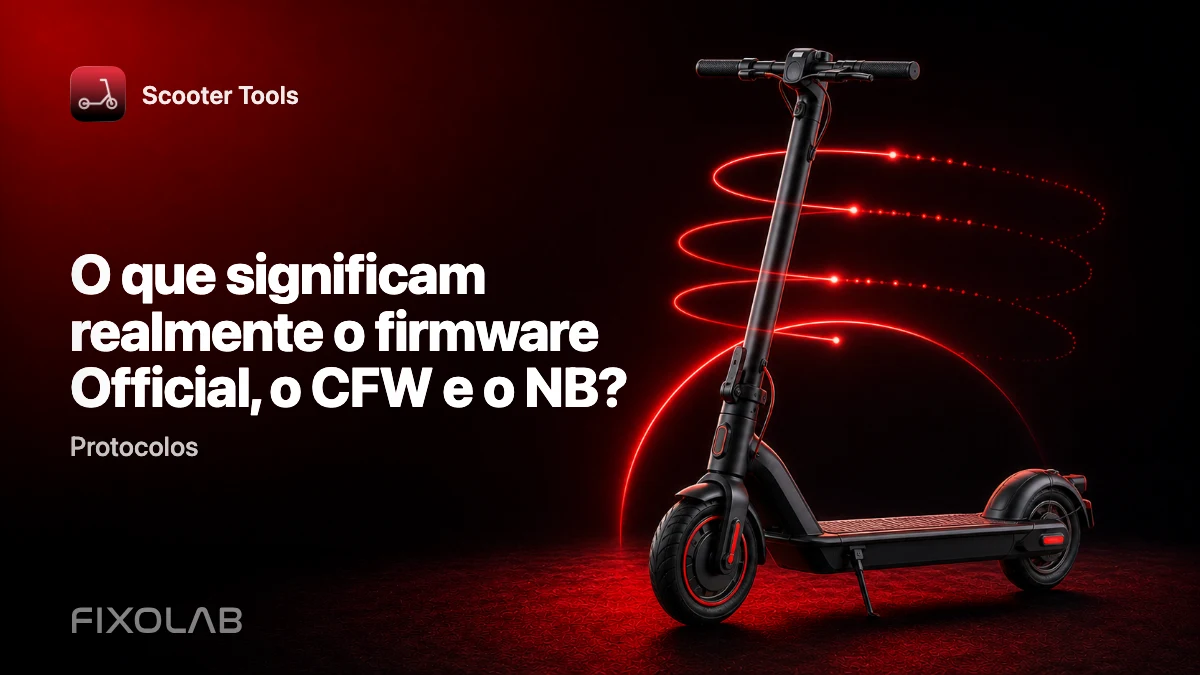 Official vs. CFW vs. NB: o que cada modo significa para o Scooter Tools