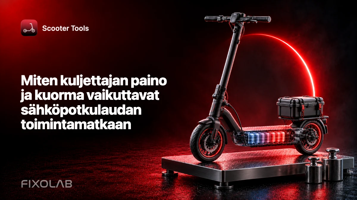 Miten kuljettajan paino ja kuorma vaikuttavat sähköpotkulaudan toimintamatkaan Miten kuljettajan paino ja kuorma vaikuttavat sähköpotkulaudan toimintamatkaan