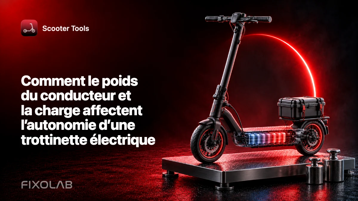 Comment le poids du conducteur et la charge affectent l’autonomie d’une trottinette électrique