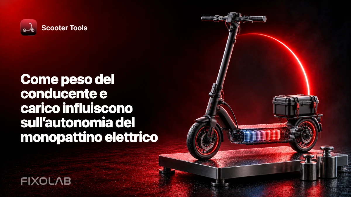 Come peso del conducente e carico influiscono sull’autonomia del monopattino elettrico Come peso del conducente e carico influiscono sull’autonomia del monopattino elettrico