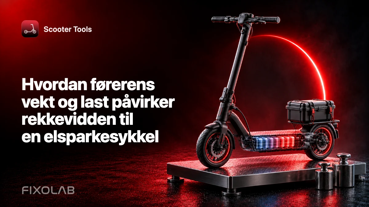 Hvordan førerens vekt og last påvirker rekkevidden til en elsparkesykkel