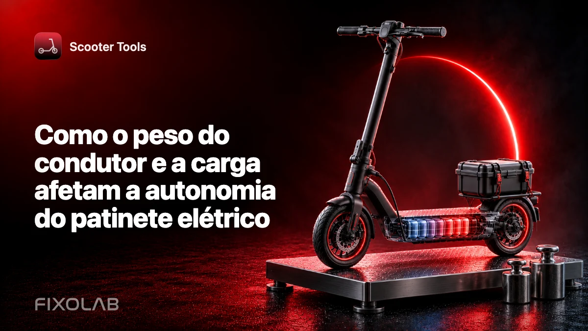 Como o peso do condutor e a carga afetam a autonomia do patinete elétrico Como o peso do condutor e a carga afetam a autonomia do patinete elétrico