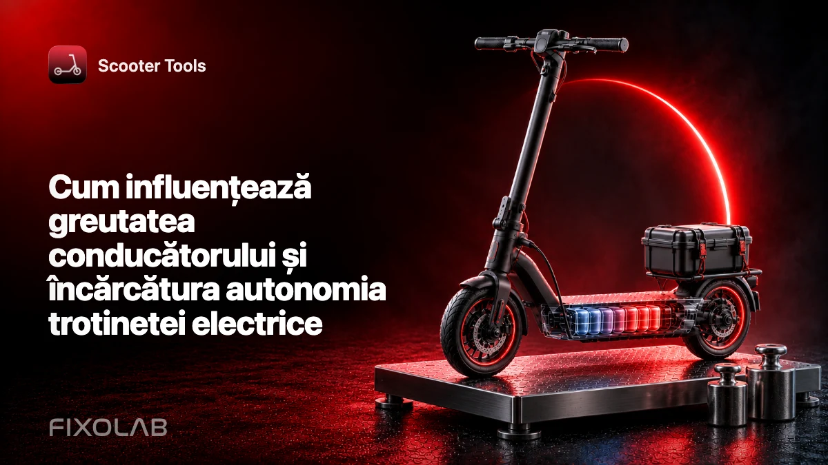 Cum influențează greutatea conducătorului și încărcătura autonomia trotinetei electrice Cum influențează greutatea conducătorului și încărcătura autonomia trotinetei electrice