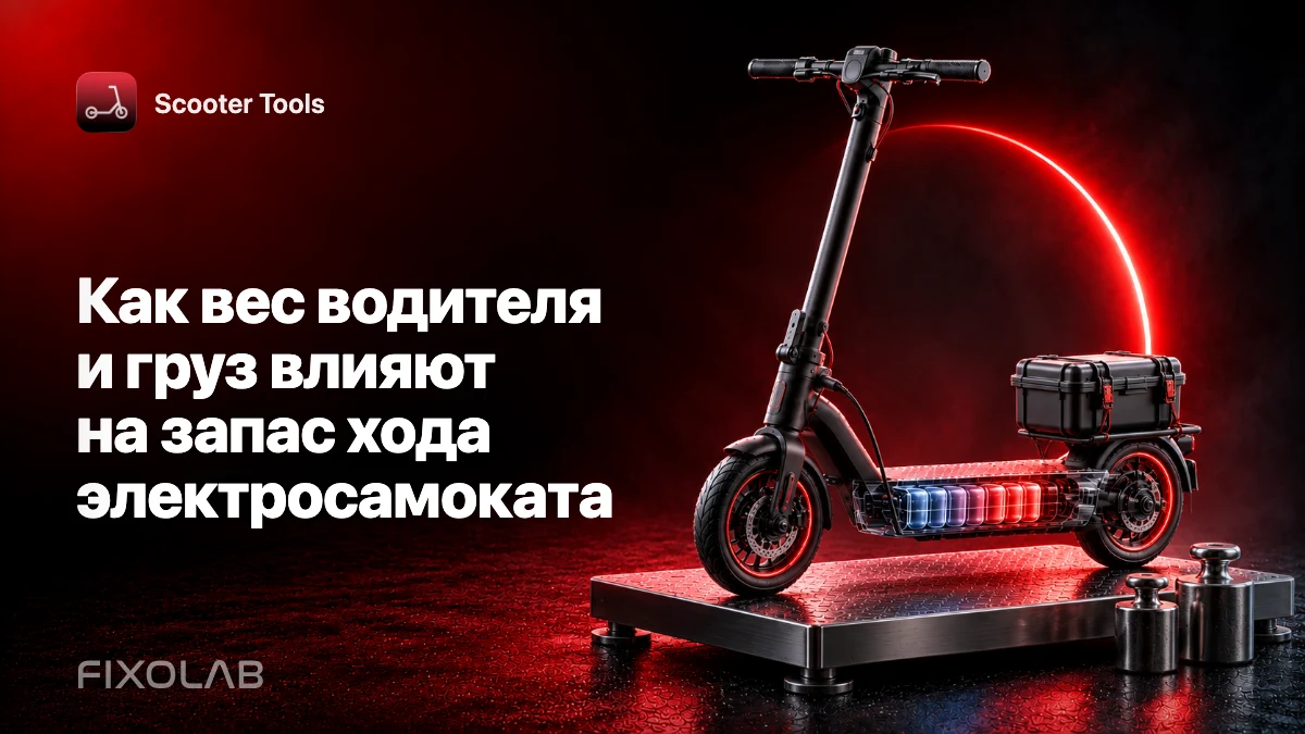 Как вес водителя и груз влияют на запас хода электросамоката Как вес водителя и груз влияют на запас хода электросамоката