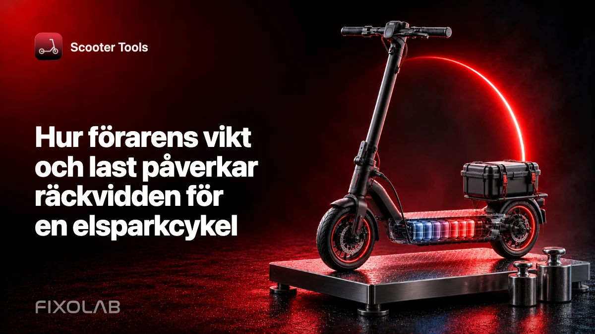 Hur förarens vikt och last påverkar räckvidden för en elsparkcykel