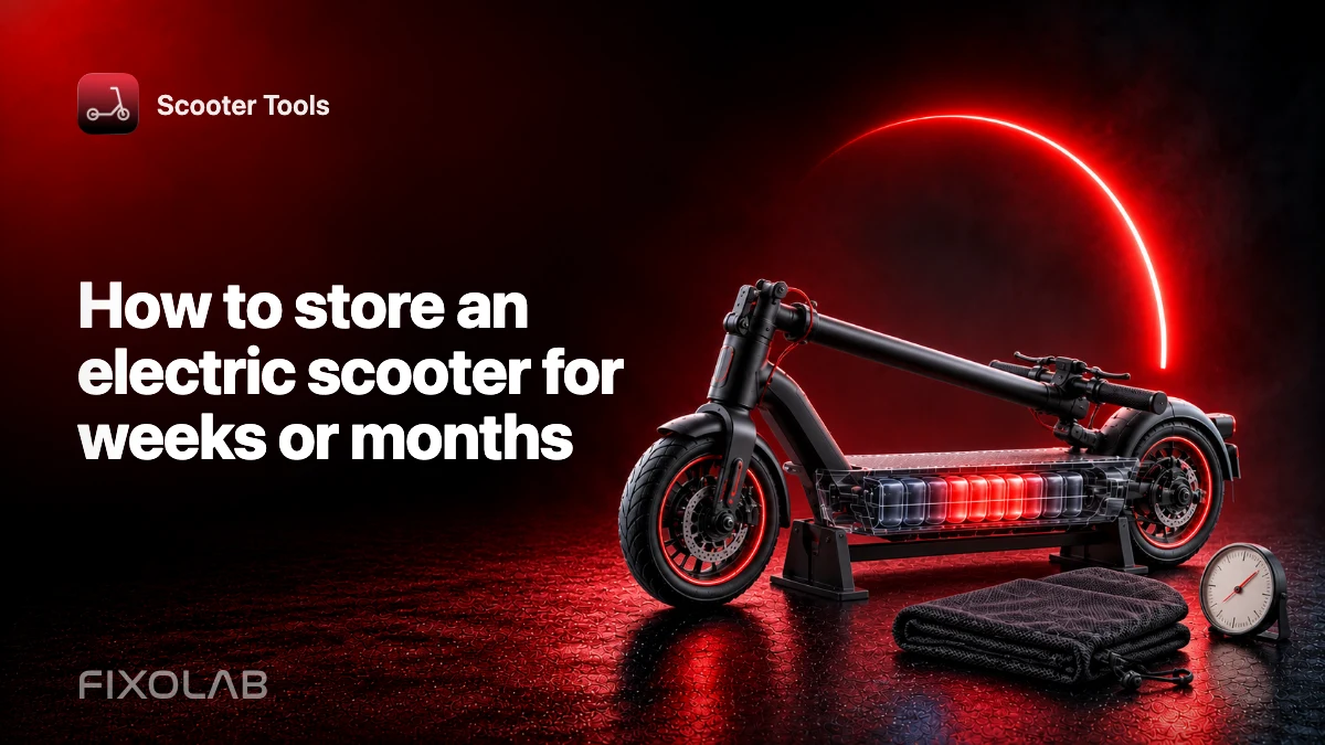 How to store an electric scooter for weeks or months