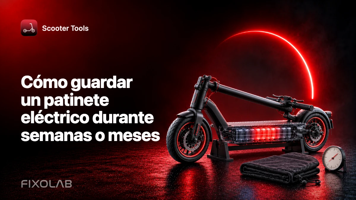Cómo guardar un patinete eléctrico durante semanas o meses